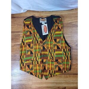 NWT Paragraff 100% Rayon Southwestern Vest Size Large